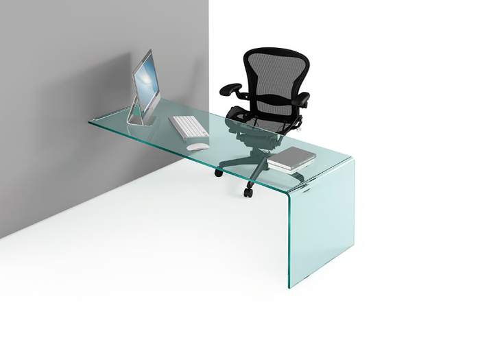 RIALTO L WALL MOUNTED - Glass office desk _ Fiam Italia